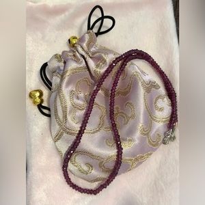 Garnet strand necklace